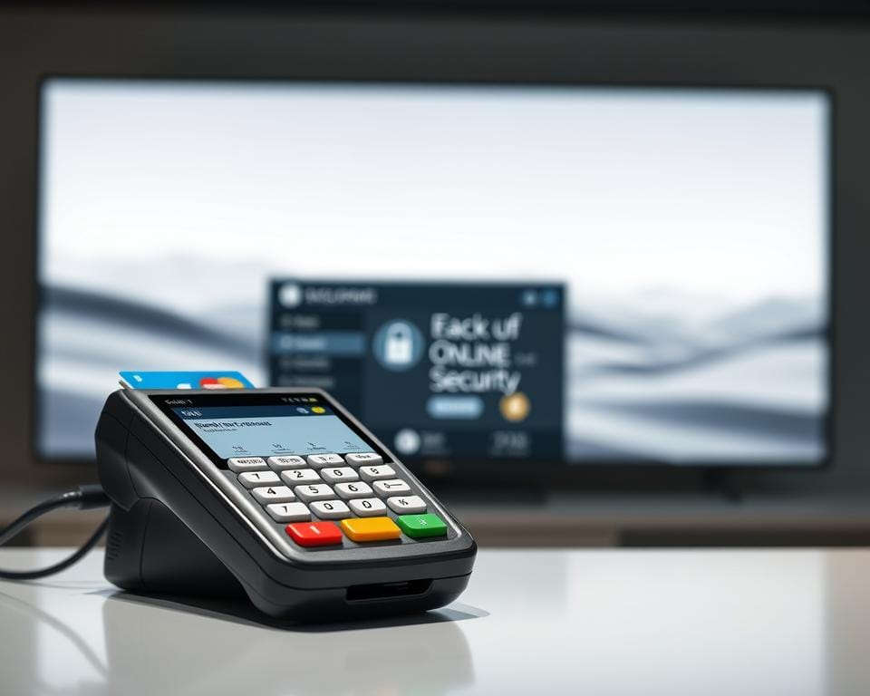 A secure and seamless online payment experience for IPTV services. In the foreground, a sleek, modern payment terminal accepting various credit cards, digital wallets, and secure online payment methods. The middle ground showcases the IPTV platform's user-friendly interface, emphasizing the robust security features. In the background, a serene, minimal landscape with clean lines and soft lighting, conveying a sense of trust and reliability. The overall composition exudes a professional, high-quality aesthetic, instilling confidence in the IPTV service's payment process.