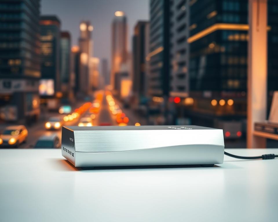 A sleek and powerful orca pro device rests on a minimalist, clean-lined workbench. Warm, directional lighting from above casts subtle shadows, emphasizing the machine's elegant curves and brushed aluminum finish. In the background, a blurred cityscape of towering skyscrapers and bustling streets conveys a sense of technological sophistication. The composition draws the viewer's eye to the orca pro, highlighting its advanced features and capabilities as the central focus. An air of precision, innovation, and efficiency pervades the scene, reflecting the "Stratégies avancées" described in the article's section title.